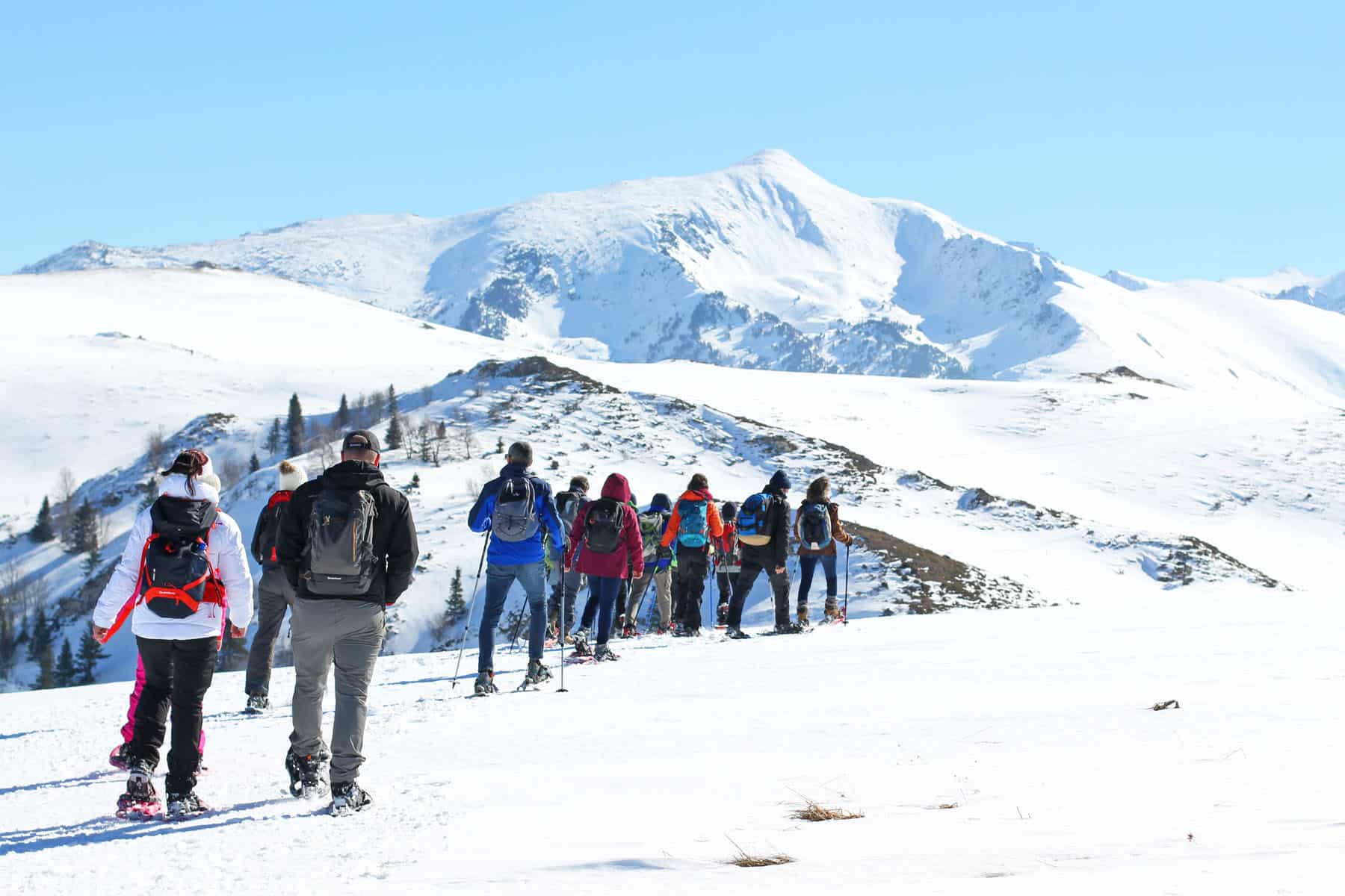 Balade en raquette à Camurac au cœur des Pyrénées audoises ©Sylvain Dossin - Office de Tourisme des Pyrénées audoises